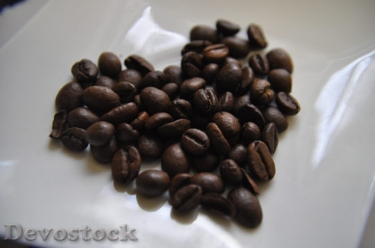 Devostock Coffee Heart Coffee Beans 1