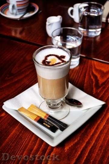 Devostock Coffee Latte Latte Machiatto
