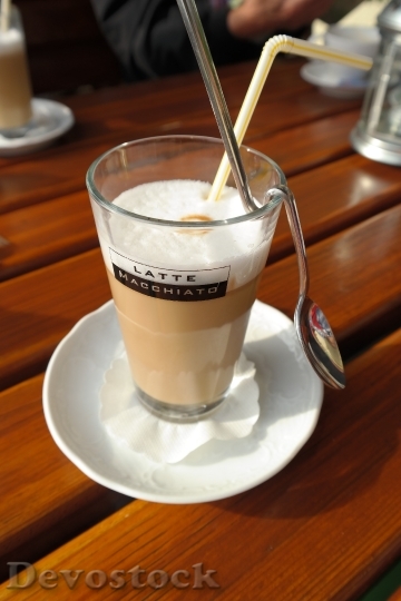 Devostock Coffee Latte Macchiato Milchschaum