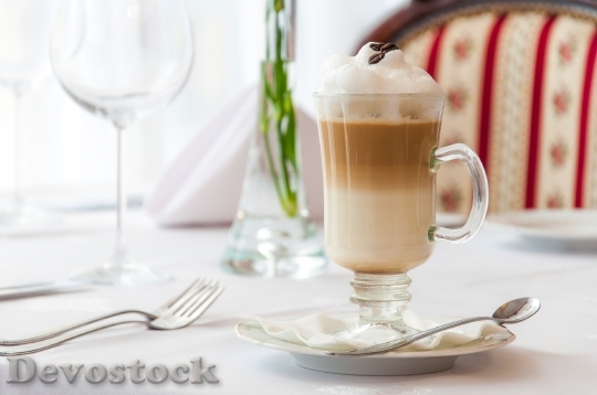 Devostock Coffee Latte Macchiato Restaurant