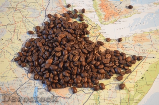 Devostock Coffee Map Ethiopia Beans