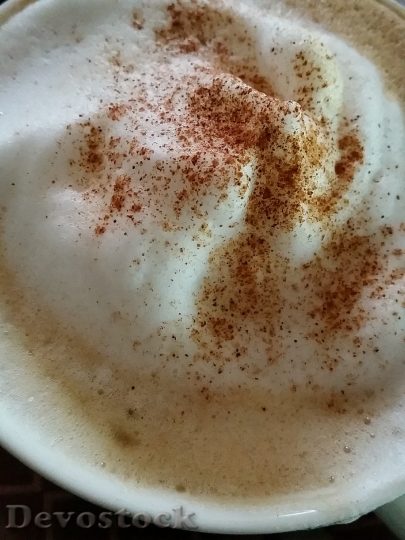 Devostock Coffee Mousse Drinking Latte