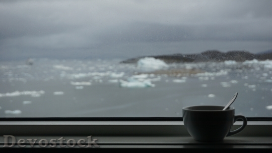 Devostock Coffee Sea Glaciers Greenland
