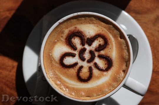 Devostock Coffee Teacup Pattern Ornament