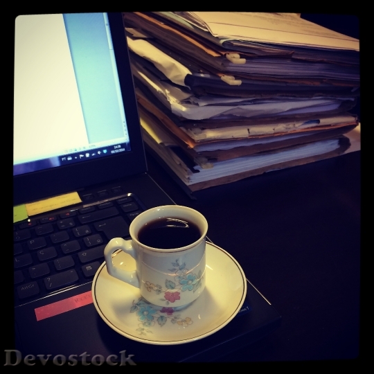 Devostock Coffee Work Office Computer