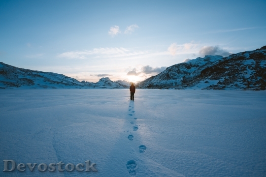 Devostock Cold Snow Landscape 8914