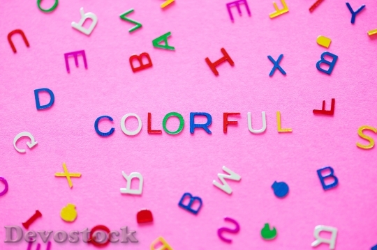 Devostock Colorful Colourful Letters 97035 4K