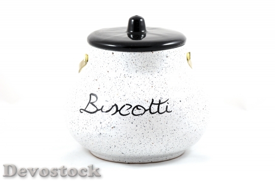 Devostock Cookie Jar Biscotti Container