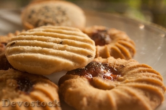 Devostock Cookies Baked Biscuits Sweets