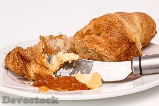 Devostock Croissant Pastry Jam Butter