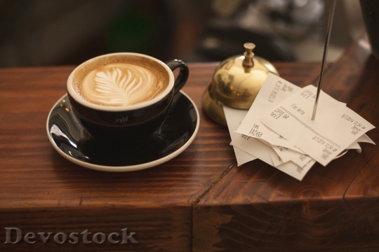 Devostock Cup Coffee On Tray