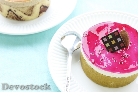 Devostock Cupcake Dessert Cake Pink 0