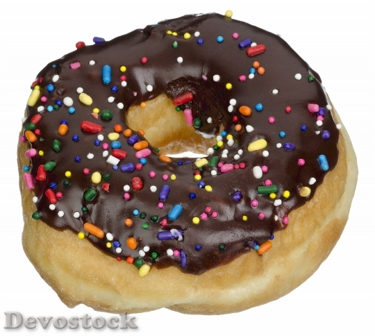 Devostock Donut Sprinkles Chocolate Icing