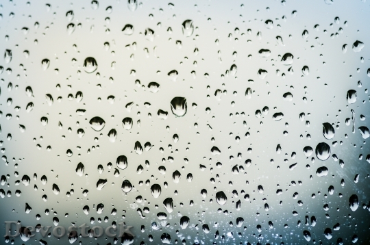 Devostock Drops Rain Window Glass