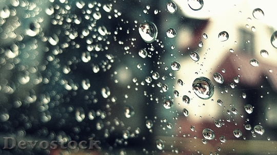 Devostock Drops Window Rain Water