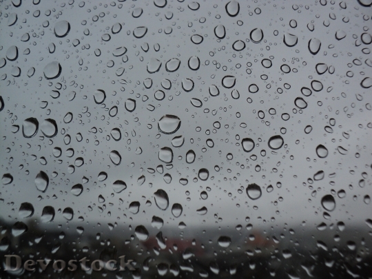 Devostock Drops Window View Raindrops 0