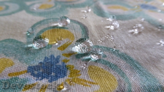 Devostock Fabric Drop Water Drops