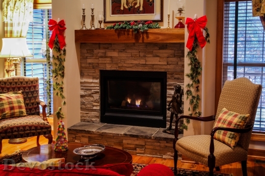 Devostock Fireplace Mantel Living Room