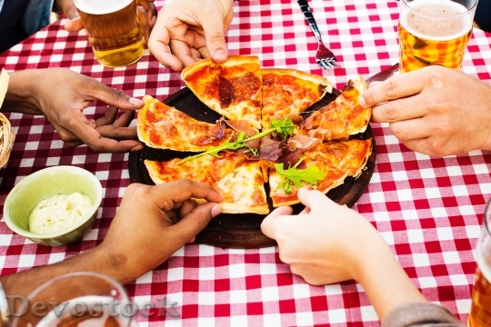 Devostock Food Plate Pizza 124657 4K