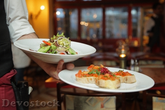 Devostock Food Plate Salad 26278 4K