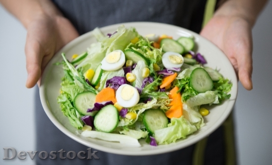 Devostock Food Plate Salad 40652 4K