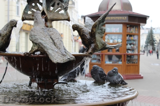 Devostock Fountain Russia Water Drops