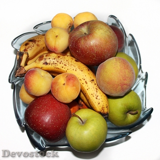 Devostock Fruit Banana Apple Apricot