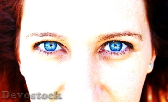 Devostock Girl Face Portrait Eyes