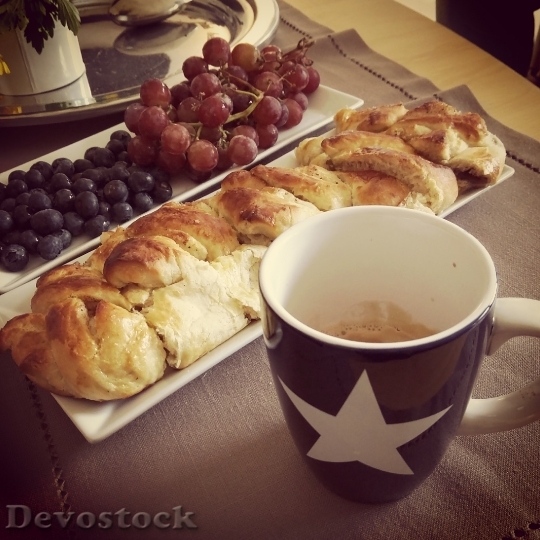 Devostock Grapes Cake Bakery Coffee