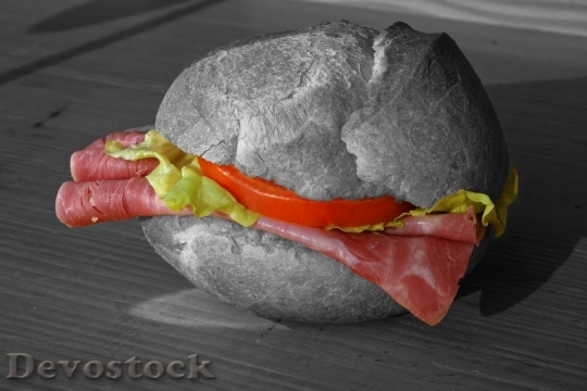 Devostock Ham Salad Roll Bread