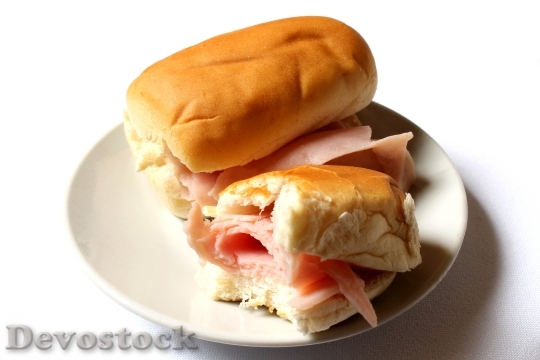 Devostock Ham Sandwich Snack Meal