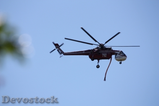 Devostock Helicopter Fire Water Drop