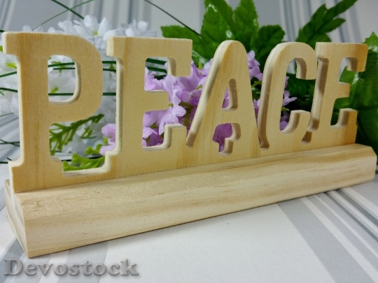 Devostock Hope Peace Decoration Flowers 1