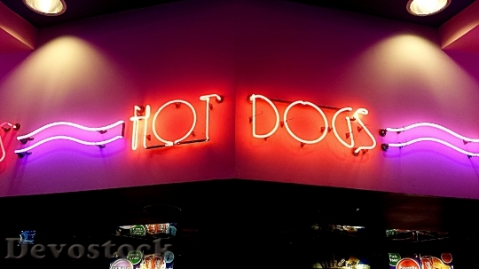 Devostock Hot Dogs Shop Sign
