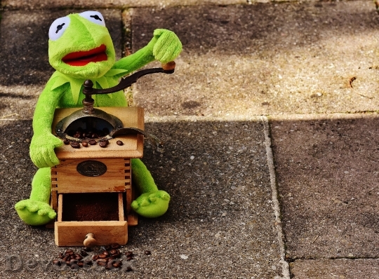 Devostock Kermit Frog Grinder Coffee 2