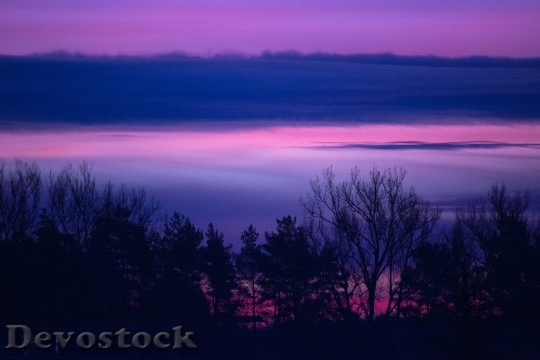 Devostock Landscape Clouds Trees Sunrise 21845 4K