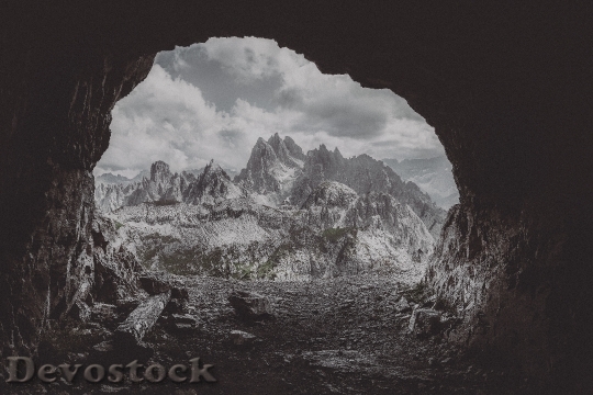 Devostock Landscape Mountain Cave 13681