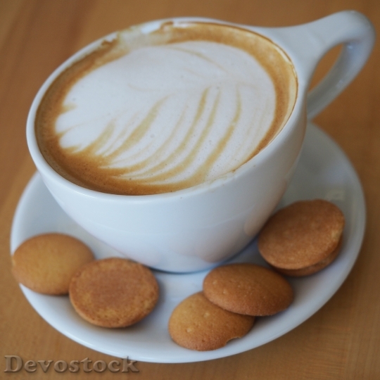 Devostock Latte Coffee Cup Cookies