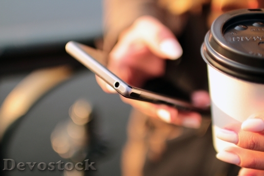Devostock Mobile Smartphone Technology Coffee