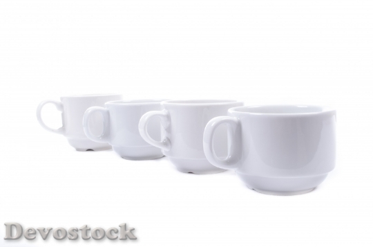 Devostock Mug Cup White Porcelain 1