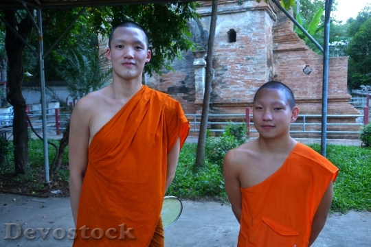 Devostock Novice Monks Monks Temple