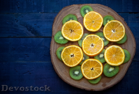 Devostock Orange Kiwi Wood Table 0