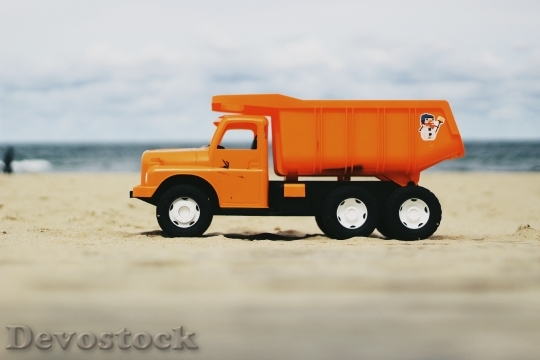 Devostock Orange Toy Toy Truck 11877