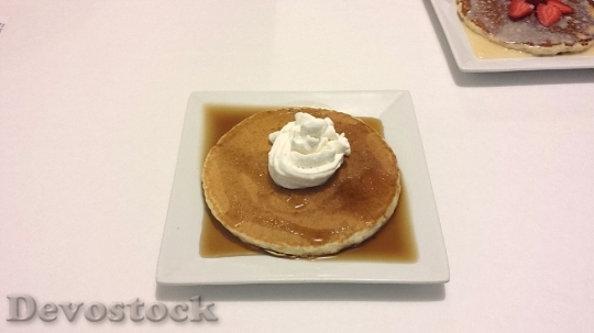 Devostock Pancake Honey Cream Breakfast 0