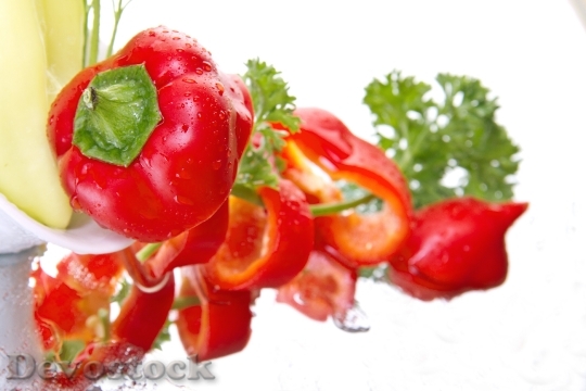 Devostock Paprika Vegetables Red Food
