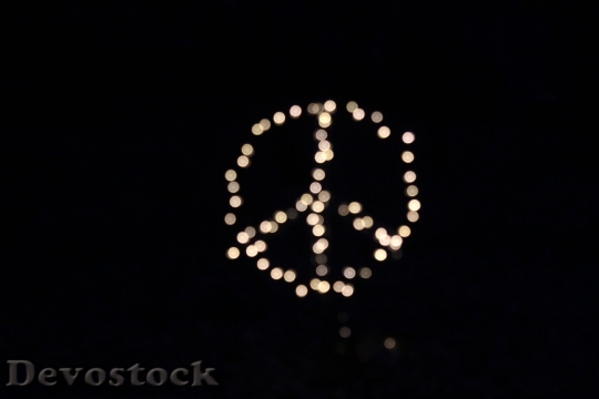 Devostock Peace Lights Bokeh Blur