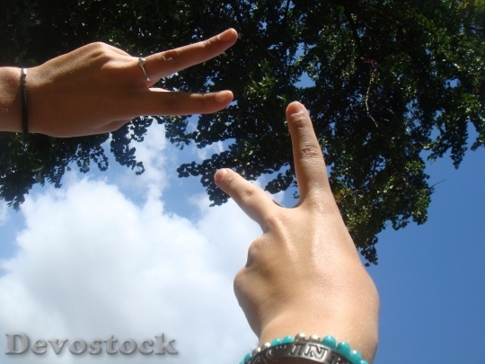 Devostock Peace Peace Sign Fingers