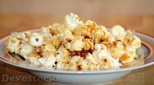 Devostock Plate Art Popcorn Corn 0