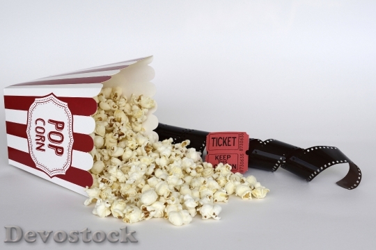 Devostock Popcorn Cinema Ticket Film 0