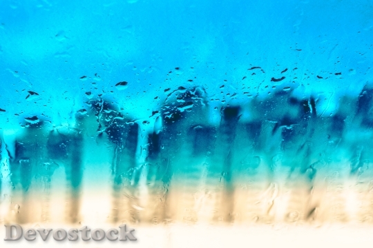Devostock Rain Drops Window Rain
